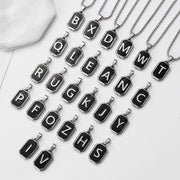 Stainless Steel 26 English Fashion Black Necklace – Jewelry Gift Ideas — 1