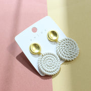 Clay Terracotta Earrings Creative Art Woven – Creative Gifts — 3