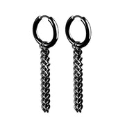 Black Geometric Pendant Stainless Steel Earrings – Jewelry Gift Ideas — 6