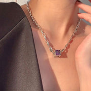 Sterling Silver Purple Zircon Bracelet – Jewelry Gift Ideas — 4