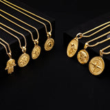 Stainless Steel Coin 18K Gold Plated Pendant – Jewelry Gift Ideas — 2