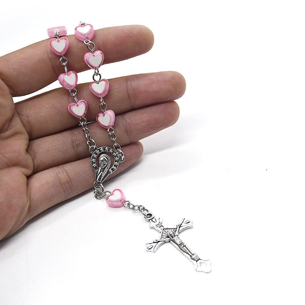 Cross Baptism Beads Rosary Bracelet Bracelet – Jewelry Gift Ideas — 1