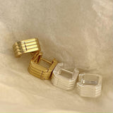 Silver 18K Gold Plating Geometric Three-dimensional – Gifts for Her — 5
