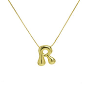 Brass Glossy Balloon English Letter Pendant – Jewelry Gift Ideas — 12