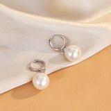 S925 Sterling Silver Earrings Ear Button Pearl – Gift Ideas — 7