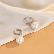 S925 Sterling Silver Earrings Ear Button Pearl – Gift Ideas — 7