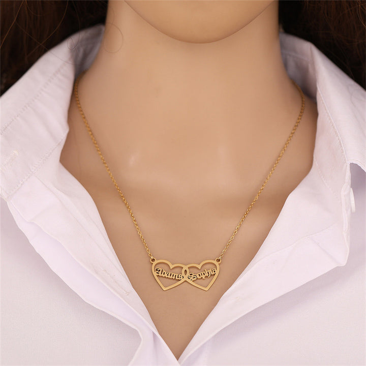 Heart To Heart Necklace Name Pendant – Jewelry Gift Ideas — 1