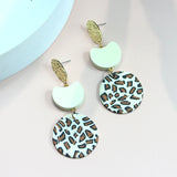Women's Delicate Metal Panel Clay Earrings – Gifts for Her — 4