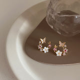 Shell Flower Butterfly Ear Stud – Stylish Gifts — 4
