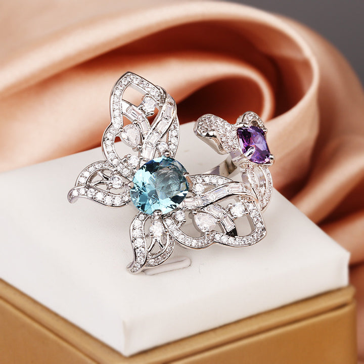 Light Luxury Rhinestone Butterfly Love Heart-shaped – Gifts for Her — 1