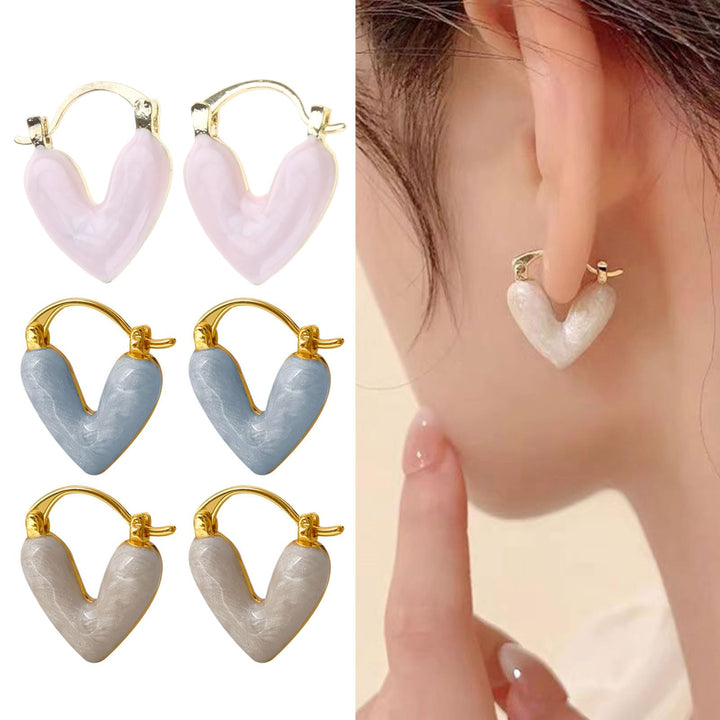 Fashion Jewelry Heart Pendant Drop Earrings – Jewelry Gift Ideas — 1