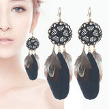 Women's Dream Catcher Flower Braided Feather Earrings – Gifts for Her — 5