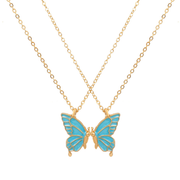 2pcs Oil Drip Butterfly Necklace Ins Creative – Jewelry Gift Ideas — 4