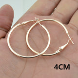 European And American Rose Gold Hoop Earrings – Thoughtful Gifts — 2