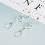 Rhinestone Shiny Earrings Earrings Female Circle Long – Gifts for Her — 3