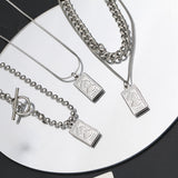 Fashion Titanium Steel Double Layered Necklace – Jewelry Gift Ideas — 3