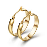 Women's Simple Round Hollow Two Tone Stud Earrings – Gifts for Her — 1