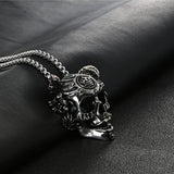 Vintage Titanium Steel Crown Skull Pendant – Jewelry Gift Ideas — 4
