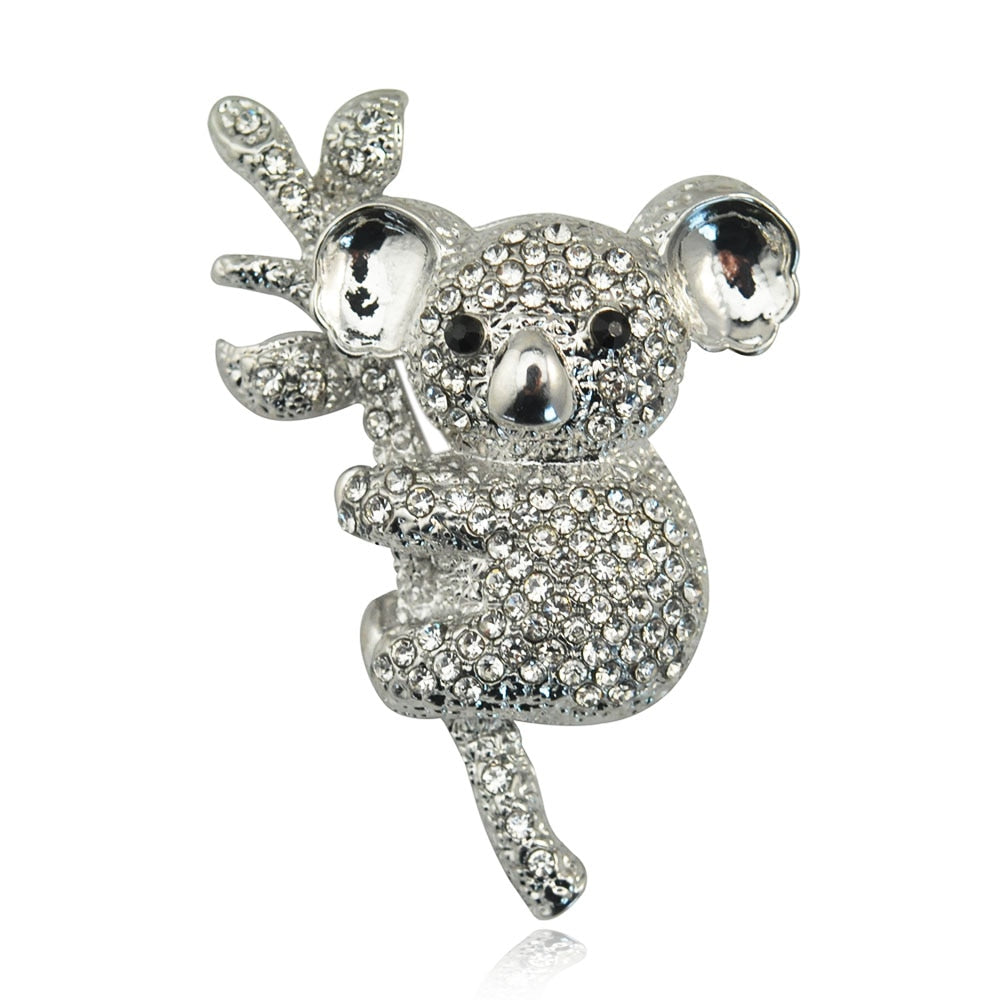 Cute Crystal Rhinestone Koala Bear Brooch Pin – Jewelry Gift Ideas — 1