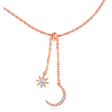 Sun Moon Silver Necklace – Jewelry Gift Ideas — 3