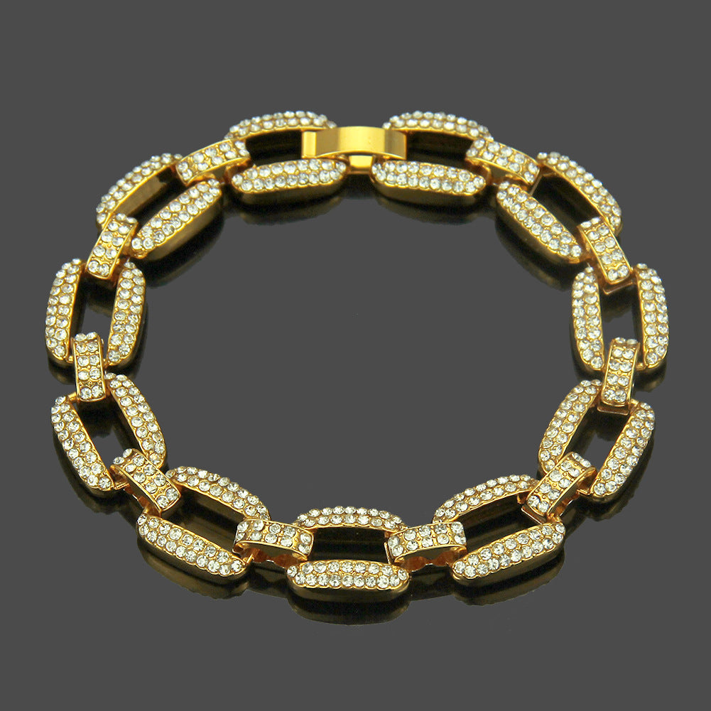 European Hip Hop Rhinestone-encrusted Chain – Jewelry Gift Ideas — 1