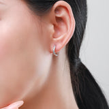 S925 Sterling Silver Simple Diamond Earrings Women's – Gifts for Her — 5
