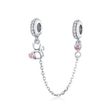Sterling Silver Bracelet Safety Chain Silicone – Jewelry Gift Ideas — 2