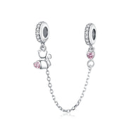 Sterling Silver Bracelet Safety Chain Silicone – Jewelry Gift Ideas — 2