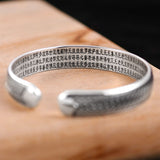 Silver Plated Heart Sutra Bracelet Male – Jewelry Gift Ideas — 4