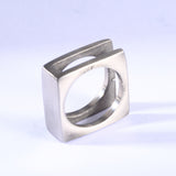 Men's Stylish Stainless Steel Square Hollow Ring – Gifts for Him — 3