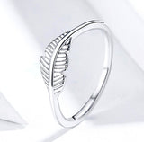 Sterling Silver Ring women's fashion feather – Stylish Gifts — 5