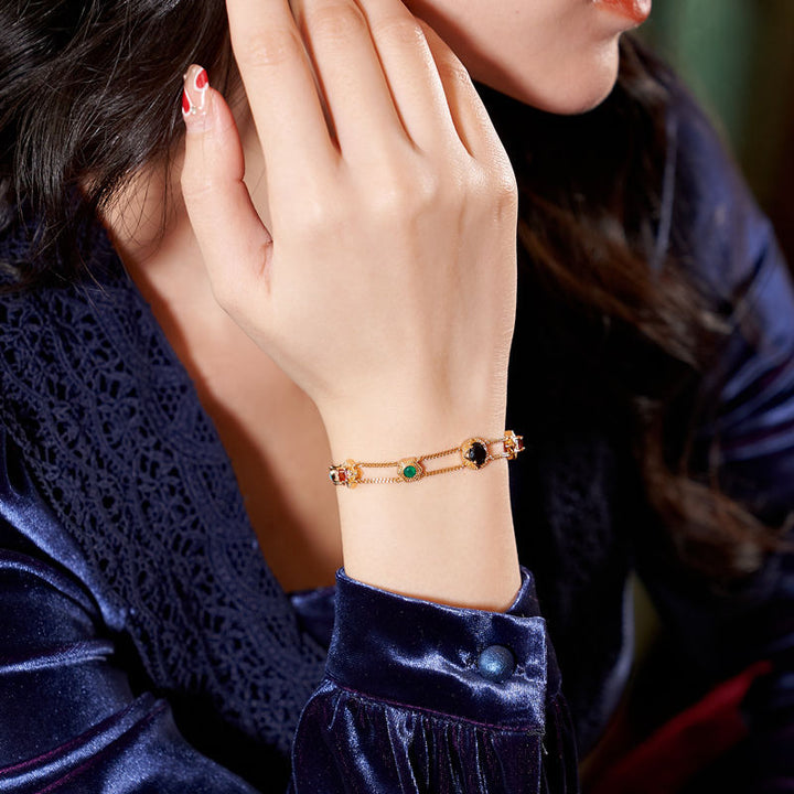 French Sweet Color Double-layer Bracelet – Jewelry Gift Ideas — 1