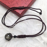 Crystal Natural Obsidian Single Bead Pendant – Jewelry Gift Ideas — 1