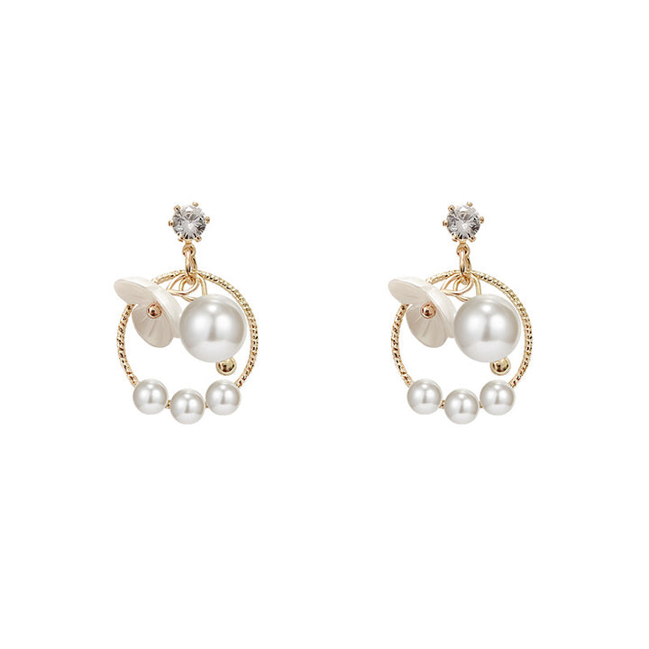 Circle Earrings Female Design Sense Pearl Temperament – Gifts for Her — 1
