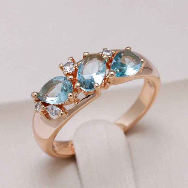 Fashionable Rose Gold Zircon Women's Ring – Gifts for Her — 1