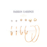 Metal Exaggerated Big Circle Earrings Set – Stylish Gifts — 5