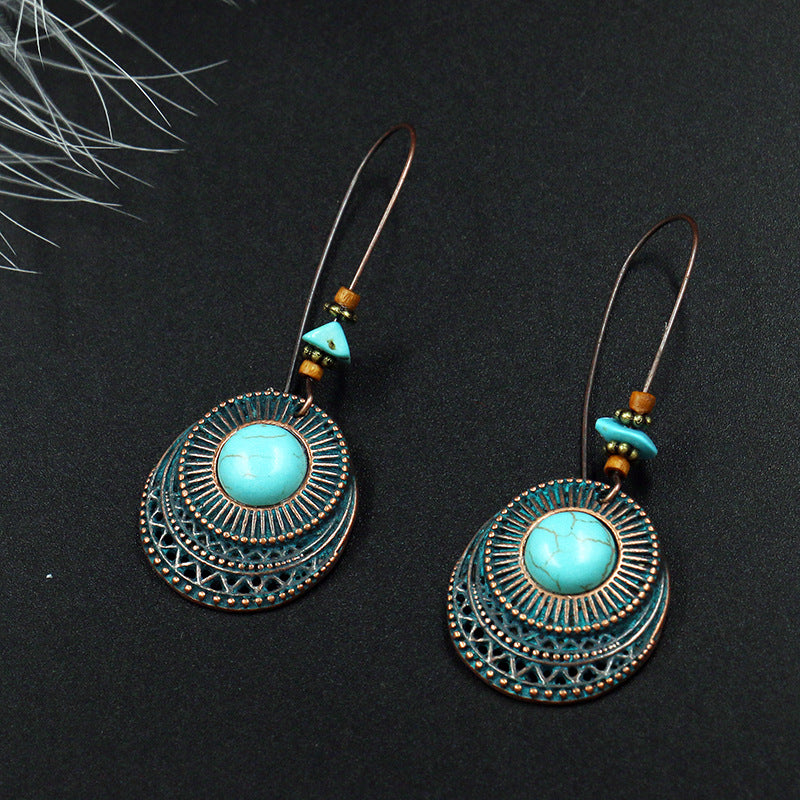 Fashion Round Alloy Earrings Female Creative – Stylish Gifts — 1