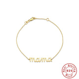 Sterling Silver Minimalist Glossy Letter Bracelet – Jewelry Gift Ideas — 5