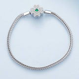 Green Zircon Lucky Four Leaf Grass Basic Bracelet – Jewelry Gift Ideas — 5