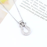 Horseshoe Buckle Necklace Full Of Diamonds – Jewelry Gift Ideas — 1