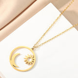 Sun And Moon Pendant Necklace – Jewelry Gift Ideas — 2