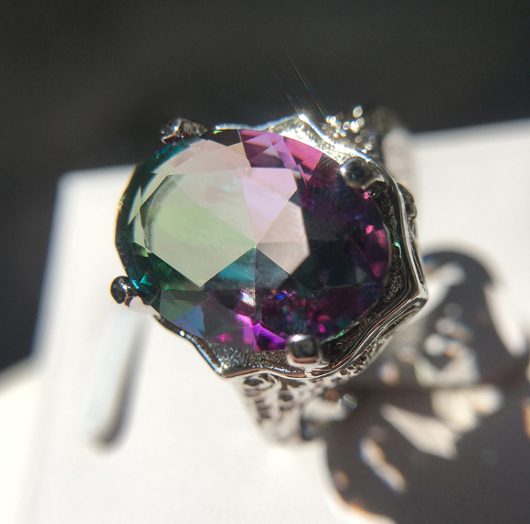 Purple Zircon Platinum Plated Ring – Practical Gifts — 1