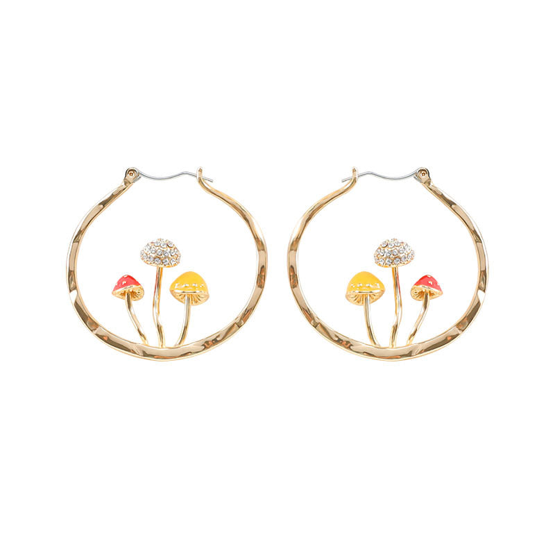 Unique Earring for Women Cute Three Mushroom – Jewelry Gift Ideas — 1