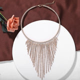 Rhinestone Tassel Metal Necklace – Jewelry Gift Ideas — 6