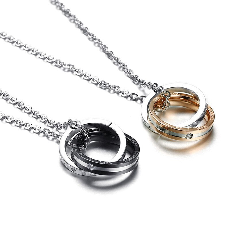 Stainless steel couple necklace – Jewelry Gift Ideas — 1