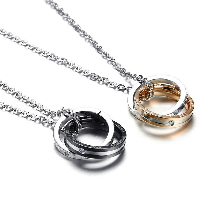 Stainless steel couple necklace – Jewelry Gift Ideas — 1