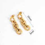 Titanium Steel Earrings Long Cuban Chain Earrings – Stylish Gifts — 4
