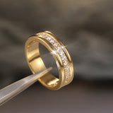 Simple Golden Sliver Rhinestones Ring Copper – Jewelry Gift Ideas — 4