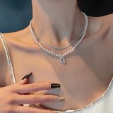 Pearl Double Layered Necklace Female Niche – Jewelry Gift Ideas — 1
