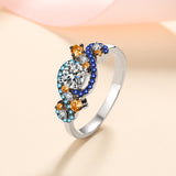 Color Matching Micro-inlaid Moissanite Ring – Special Occasion Gifts — 2